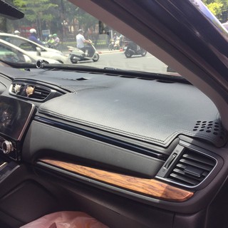 Thảm da Taplo Honda CRV 2017-2019 vân Carbon cao cấp (không HUD)