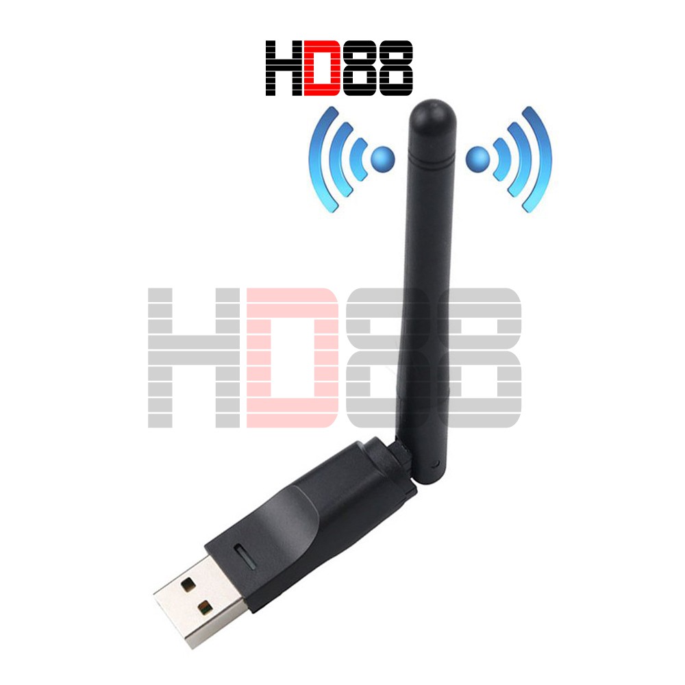 USB Wifi 150mbps Có Ăng Ten 802.11n Đa năng, thiết bị thu wifi cho máy tính HD88 - A06