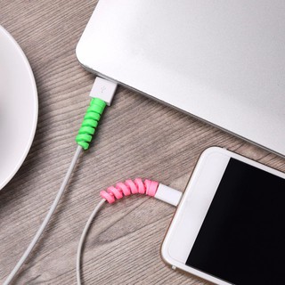 Set 4 Vỏ Bọc Bảo Vệ Dây Cáp Sạc USB Cho iphone Samsung Android