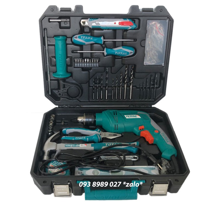 BỘ MÁY KHOAN BÚA TOTAL 650W 101 CHI TIẾT THKTHP 1012E