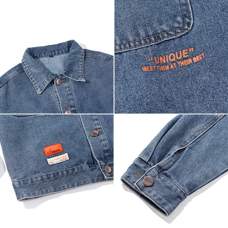 Áo khoác jeans nam phong cách hàn quốc