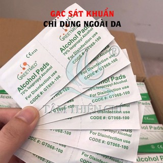 Gạc tẩm cồn Greetmed Alcohol Pads túi 10 miếng