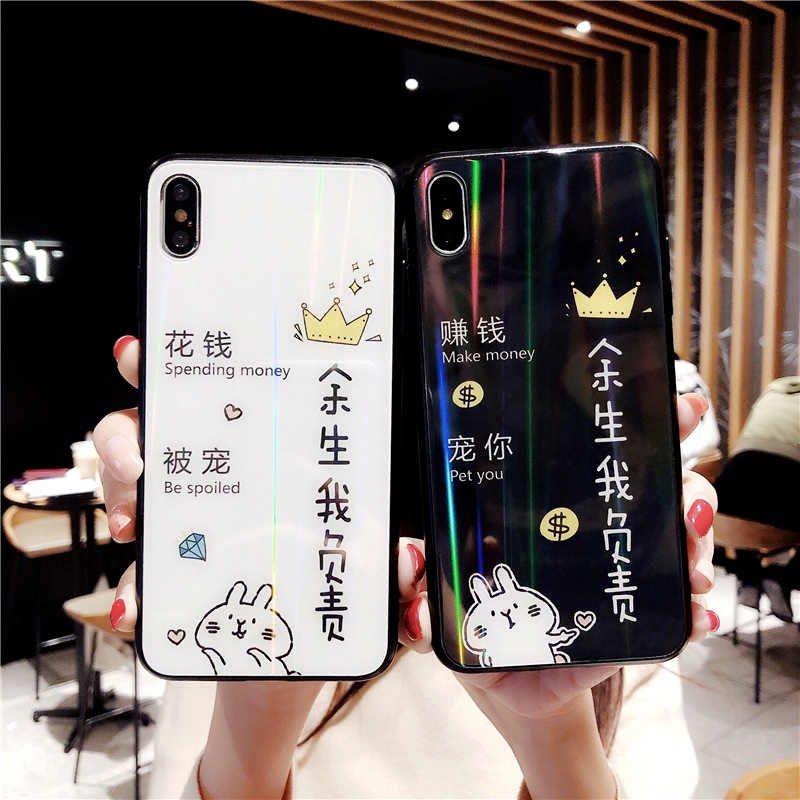 Ốp Điện Thoại Mặt Kính Màu Laser Cho Iphone Xs Max | BigBuy360 - bigbuy360.vn
