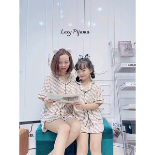 M1-3: Bộ lụa mẹ con 3 chất Mango cực mát - ĐỒ ĐÔI CHO MẸ VÀ BÉ - BLMC3