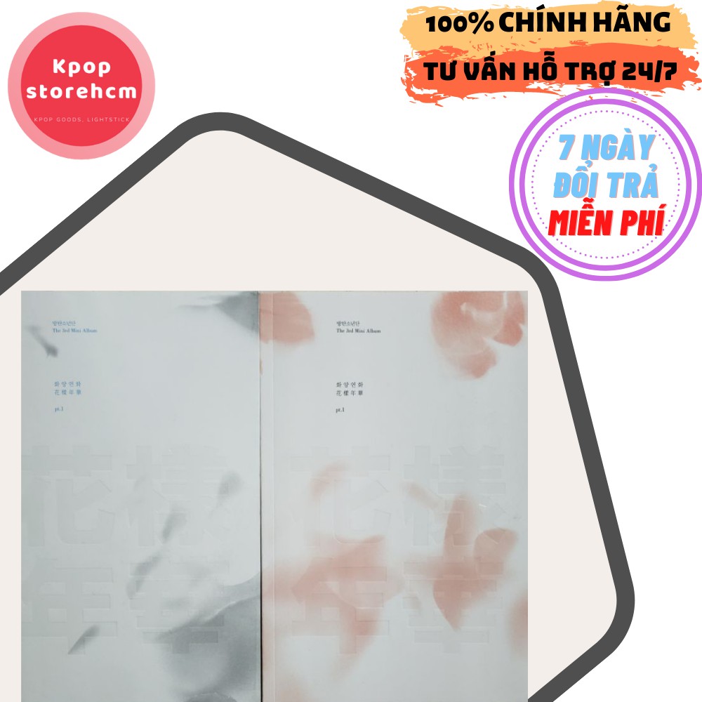 Album BTS KPOPSTOREHCM HOA DẠNG NIÊN HOA PT1 PT2 chính hãng Hàn Quốc