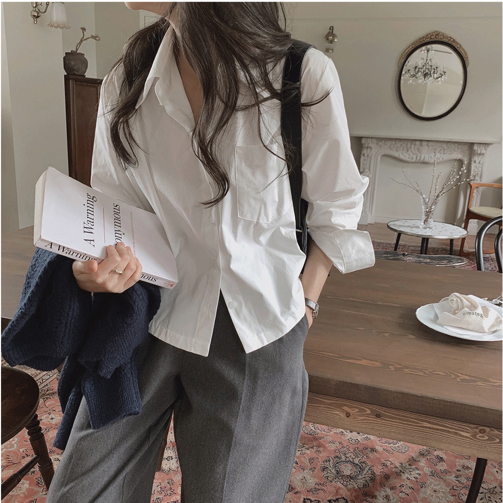 Áo sơ mi peppermint 47539 thiết kế dài tay thời trang dạo phố sành điệu dành cho nữ