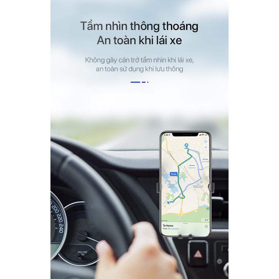 Giá Đỡ Điện Thoại Xe Ô Tô VIVAN CHS09 Phù Hợp Điện Thoại 4.0-6.5 inch Xoay 360 Độ