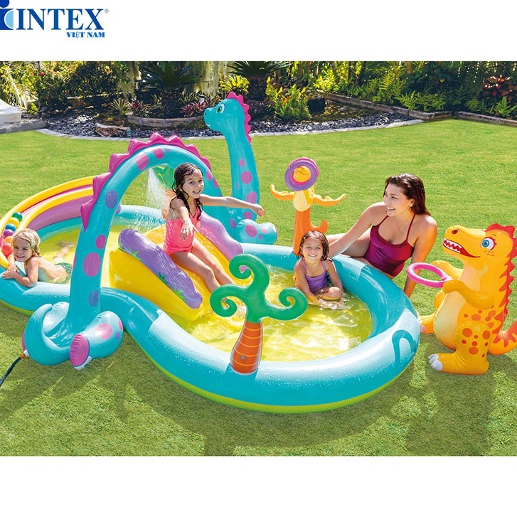 [LIFEMALL25015 - 12% đơn 250K] Bể bơi cầu trượt vườn khủng long INTEX 57135