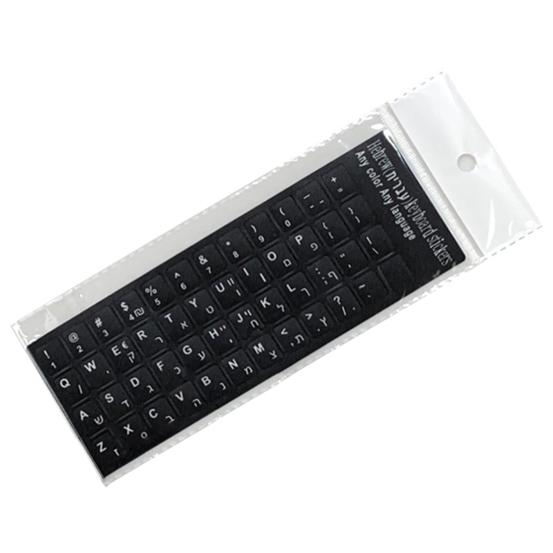 Miếng Dán Trang Trí Bàn Phím Họa Tiết Chữ Tiếng Anh Tiếng Anh Ả Rập 18x6.5cm