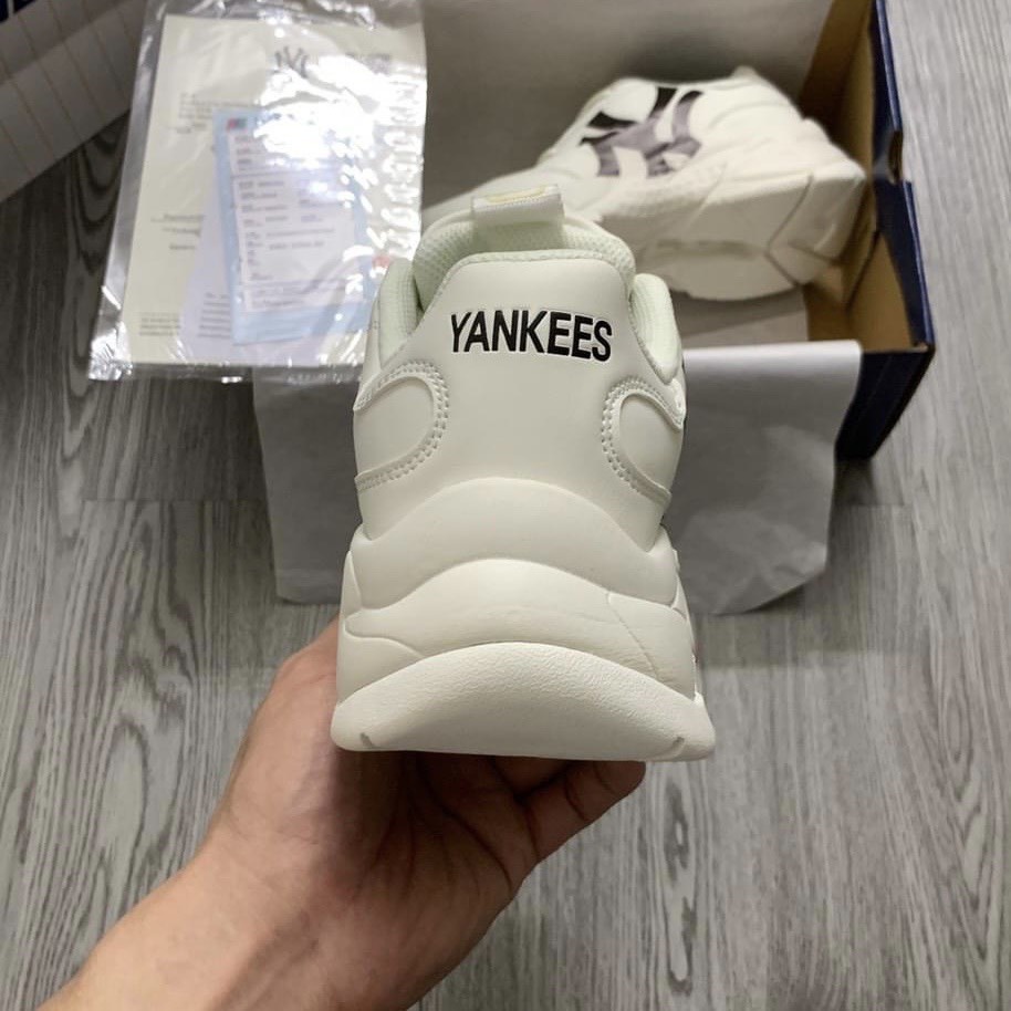 Giày SNEAKER_MLB Chunky NY, logo đen classic, full túi, box + bill