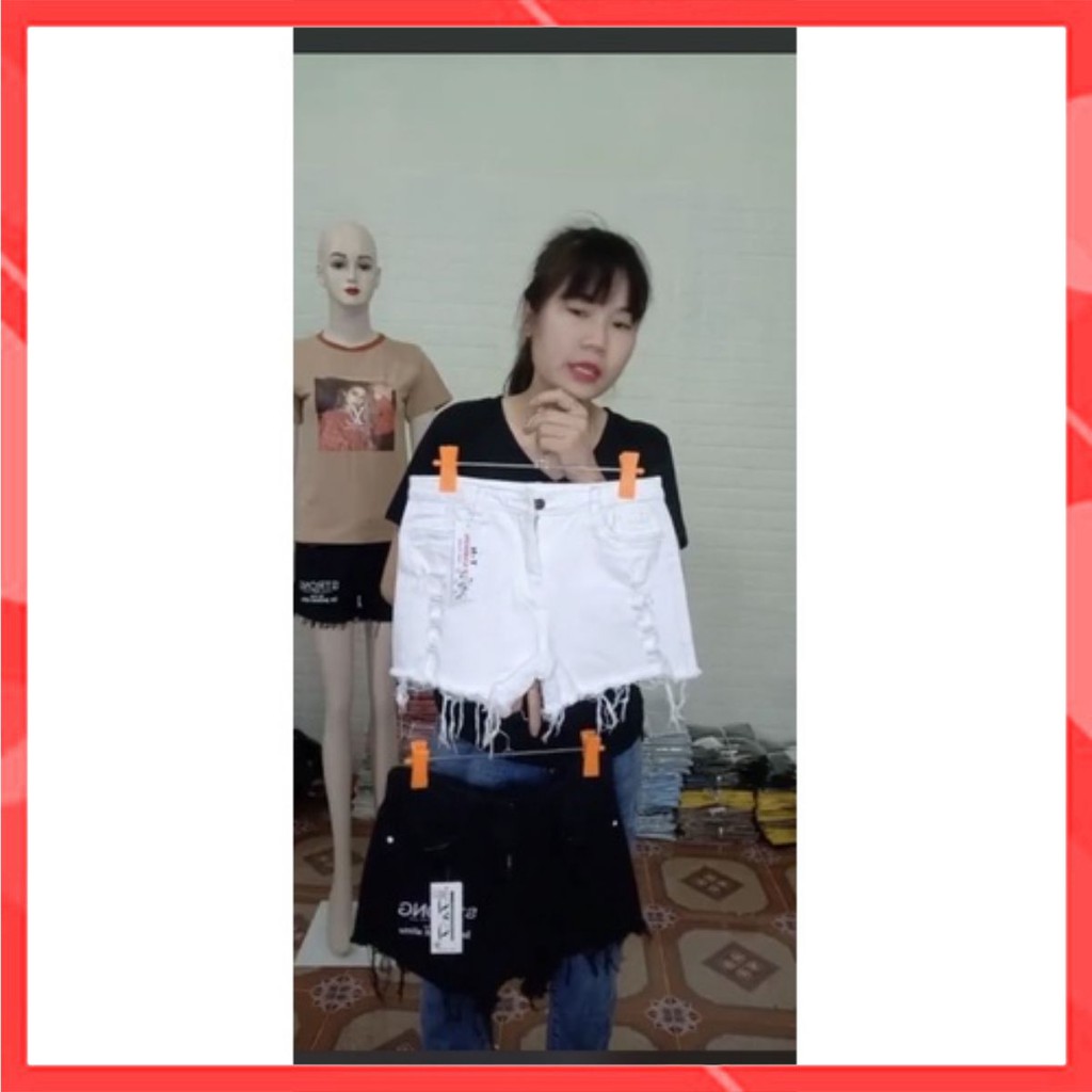 Quần sóc bò thô màu trắng