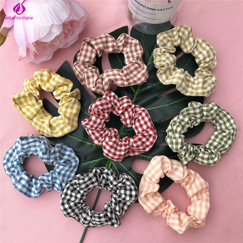 Dây buộc tóc dễ thương màu tương phản cho phái nữ