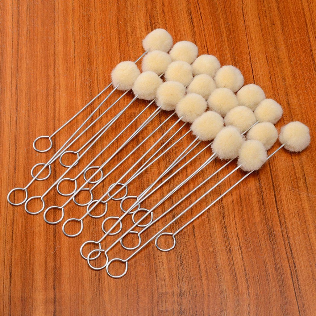 Bộ 100 Cây Nhuộm Da Thủ Công Bằng Kim Loại Có Tay Cầm Bằng Kim Loại