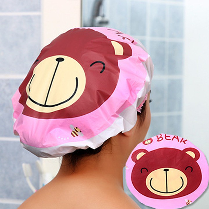 Mũ Trùm Đầu Ủ Tóc Khi Đi Tắm KUNBE, Chống Thấm Nước, Nhiều Hình Ngộ Nghĩnh