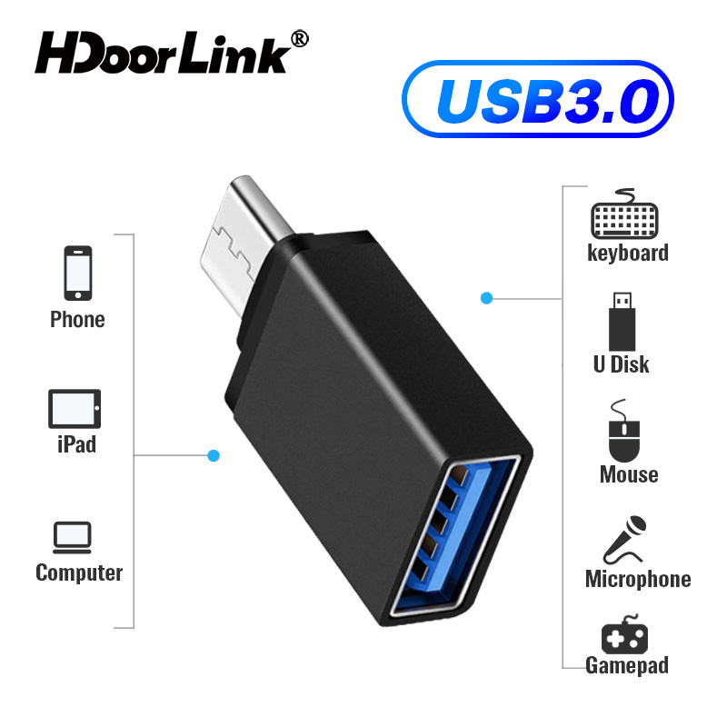 HdoorLink Đầu Chuyển Đổi Cổng Type C Sang Usb Otg Usb 3.0 Tương Thích Cho Macbook Pro Xiaomi Huawei | BigBuy360 - bigbuy360.vn