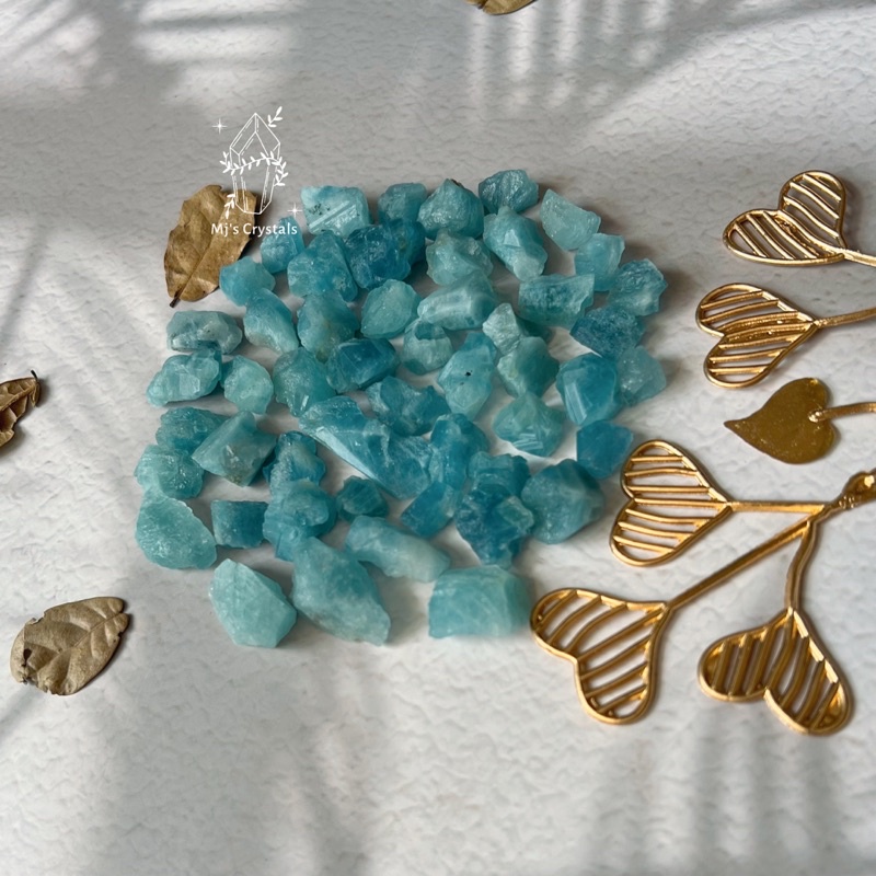 Đá thô Aquamarine màu xanh đẹp, size làm handmade, sưu tầm, reiki, thanh tẩy, thiền định