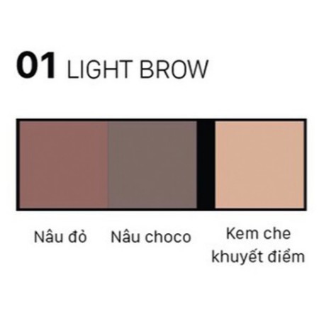 Bộ kit kẻ mày Vacosi Light Brow + Dark Brow VM08