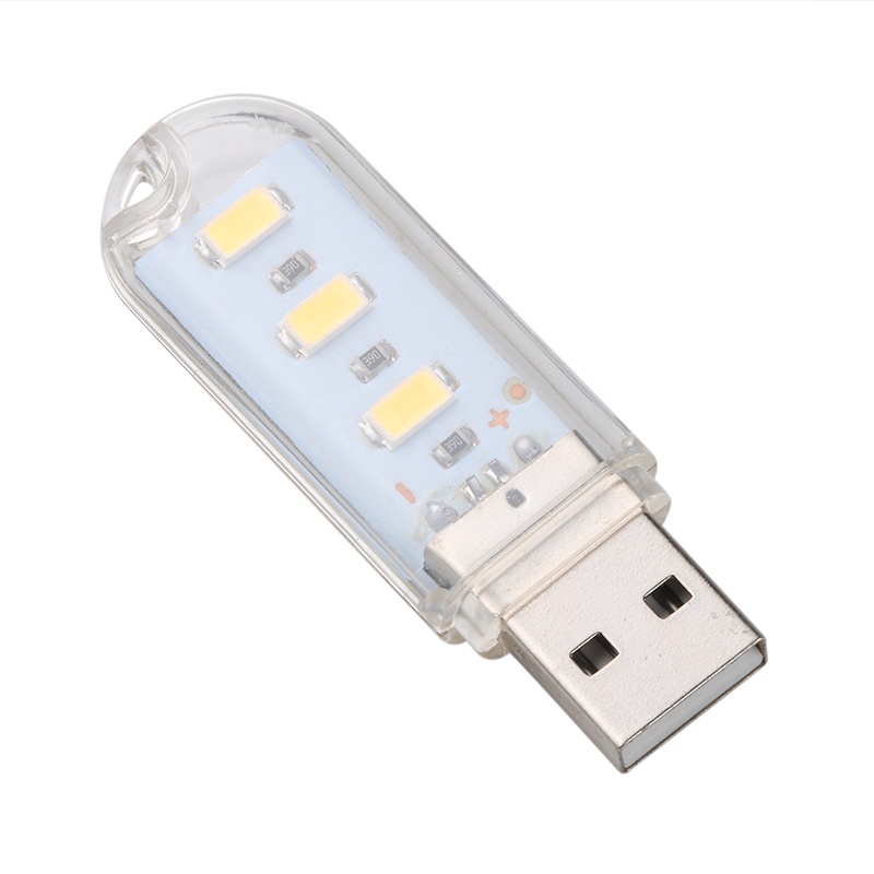 Thanh đèn LED mini loại 3 bóng / 8 bóng thiết kế cổng cắm USB thích hợp để bàn học
