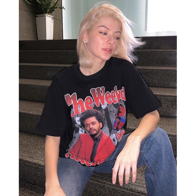 BLANK | Áo Thun ANH CUỐI TUẦN Tay Lỡ Unisex - Đen/Trắng Cổ Tròn