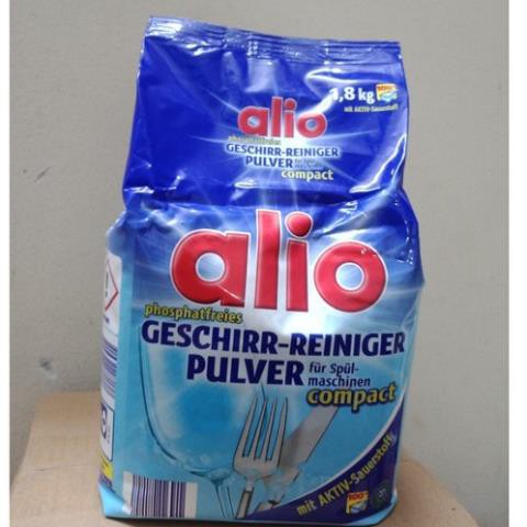 Combo bột rửa bát Alio 3.6kg, bột alio chuyên dùng cho máy rửa bát nhập khẩu chính hãng,  2 gói bột alio 1,8kg EU