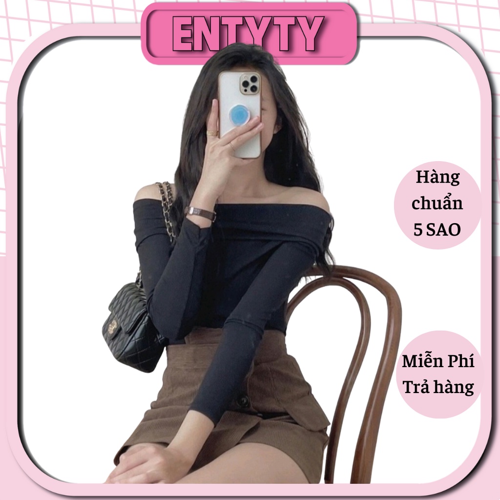 ÁO LEN TĂM TRỄ VAI THU ĐÔNG SEXY - CT2222