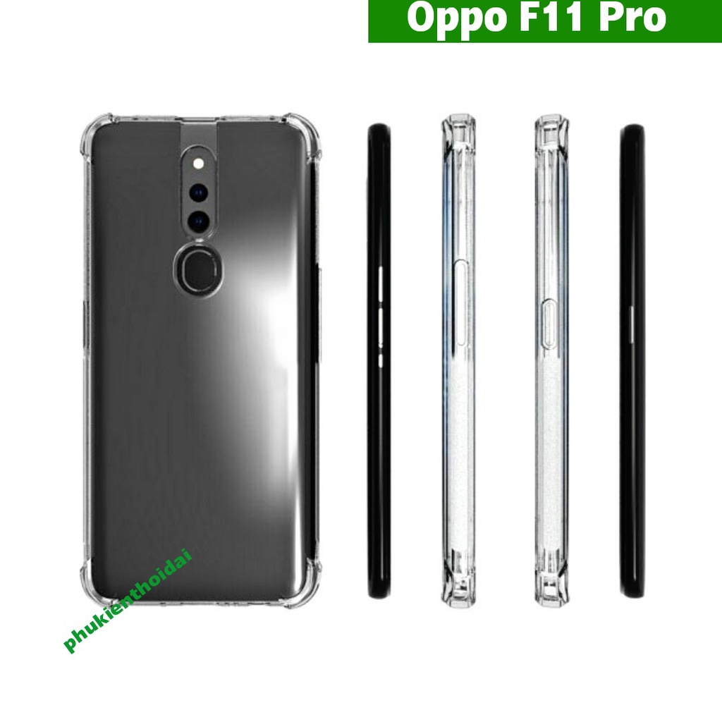 Ốp lưng Oppo F11 / F9 / F11 Pro / Oppo A16K dẻo trong suốt lồi 4 góc chống sốc thế hệ mới bảo vệ camera chống ố vàng