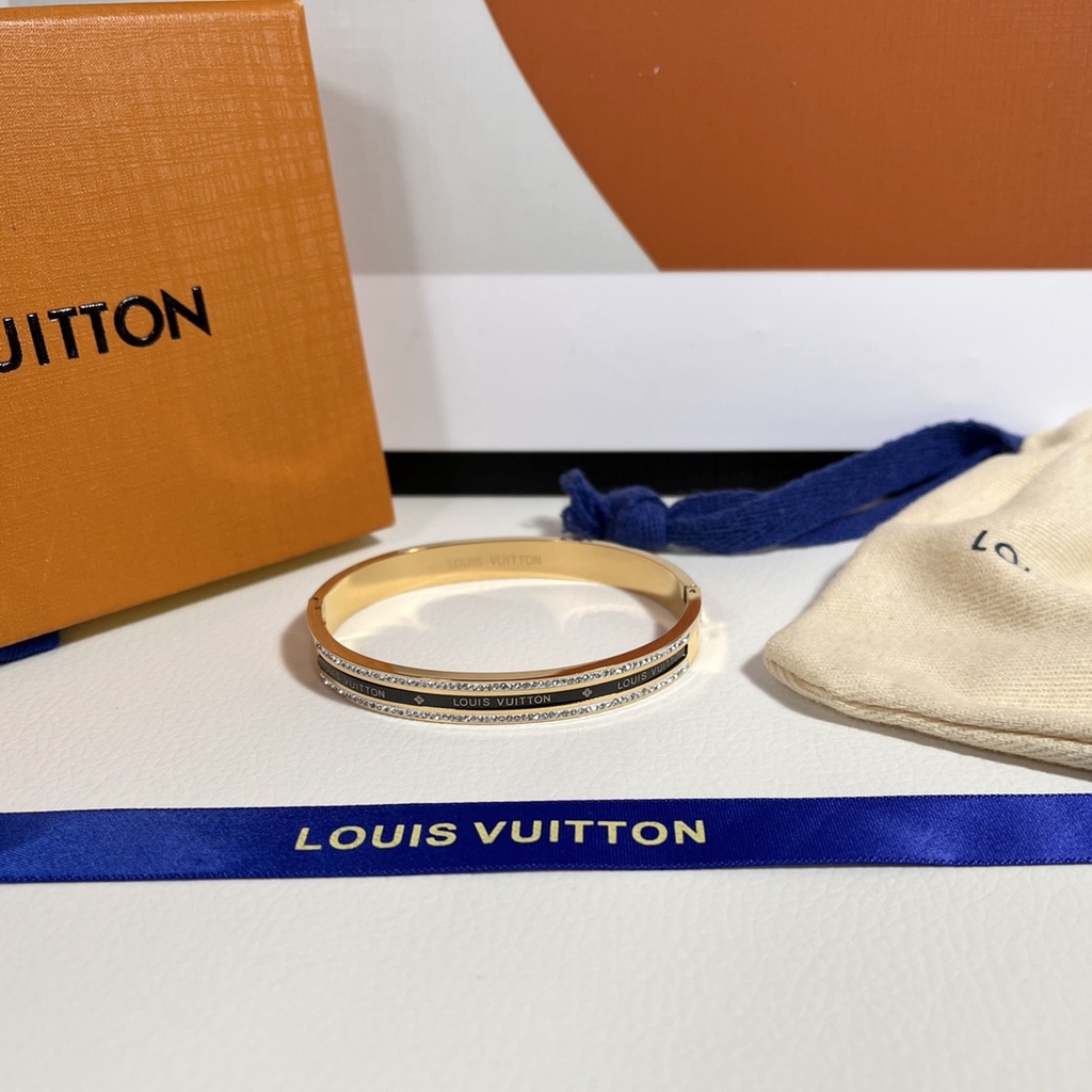LOUIS VUITTON Vòng Tay LV Bằng Thép Thời Trang Đơn Giản Cho Nam Và Nữ