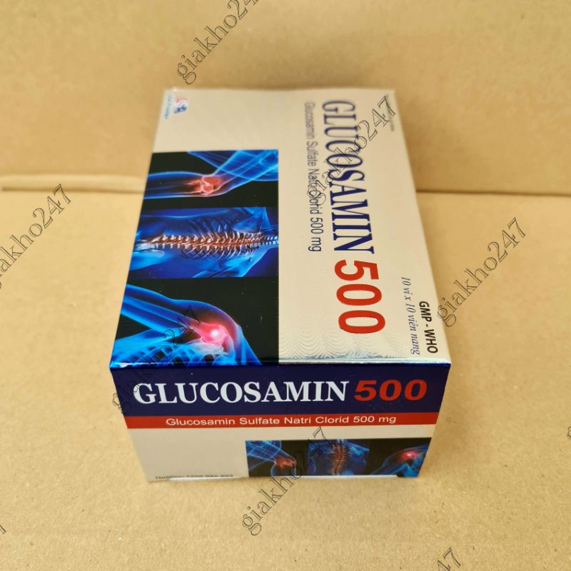 Viên xương khớp GLUCOSAMIN 500 HỖ TRỢ TĂNG TIẾT DỊCH KHỚP - Hộp 100 viên
