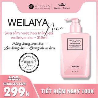 Sữa Tắm Trắng Da Weilaiya Niacinamide Fragrance Nice Hồng 312ml