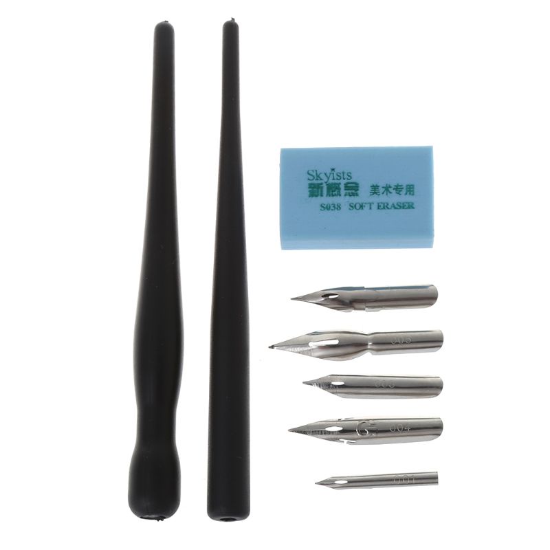 Bộ Giá Đỡ Bút Thư Pháp + 5 Ngòi Thay Thế Tiện Dụng Chất Lượng Cao