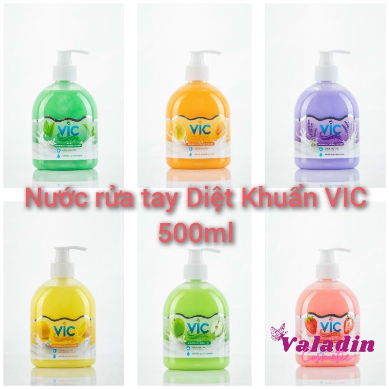 Chai sữa rửa tay VIC Hương Táo/Dâu/Dưa Lưới/Chanh 500ml |Nước rửa tay