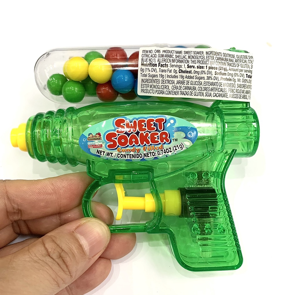 Kẹo đồ chơi súng phun nước Sweet Soaker, kẹo đồ chơi trẻ em kèm kẹo viên hoa quả của Mỹ