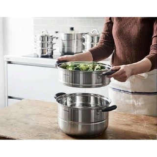 Nồi hấp inox 2 tầng lock&lock xửng hấp llh1282