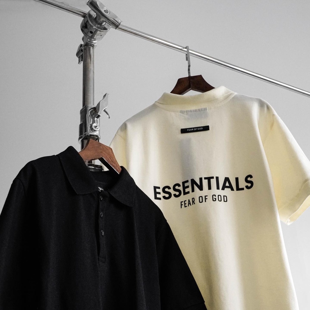 Áo Polo Essentials in cao su sau lưng Fullbox MSW Town , áo thun có cổ tay lỡ nam nữ unisex