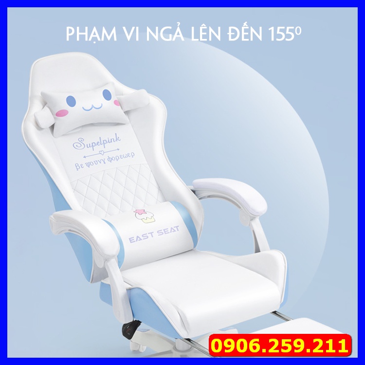 Ghế chơi game cao cấp - Ghế Gaming có ngả lưng thư giãn - Ghế chơi game tặng kèm gối tựa