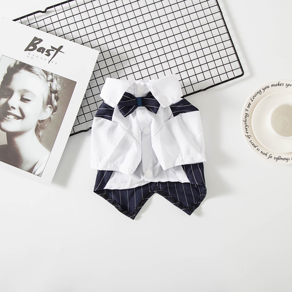 Áo vest ghile có nơ, vest jum cho chó mèo, thú cưng