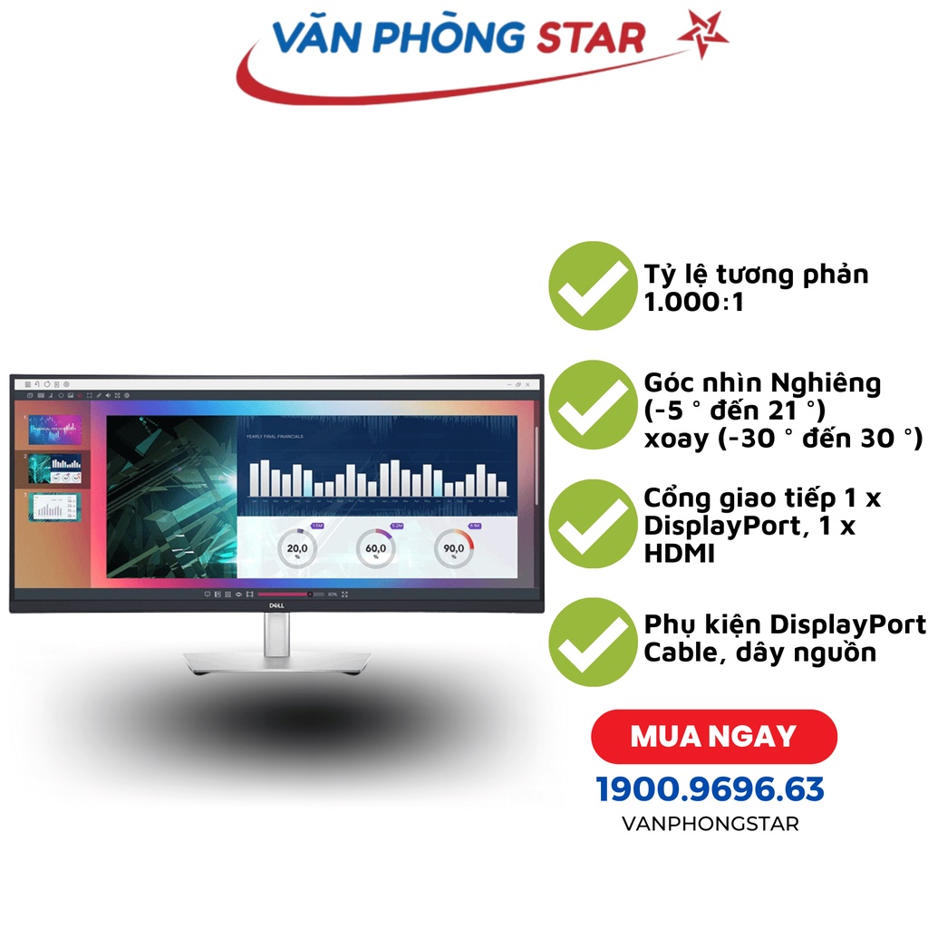 Màn hình Dell P3421W chính hãng