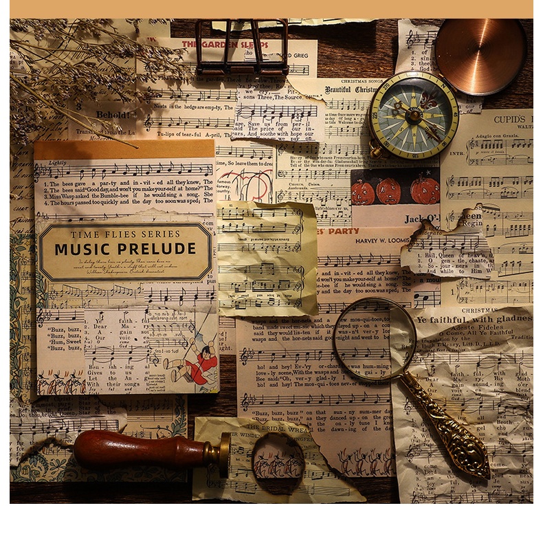 Set 60 tấm Sticker vintage giấy tặng kèm 60 sticker trang trí sổ, decor -  sticker bullet journal vintage