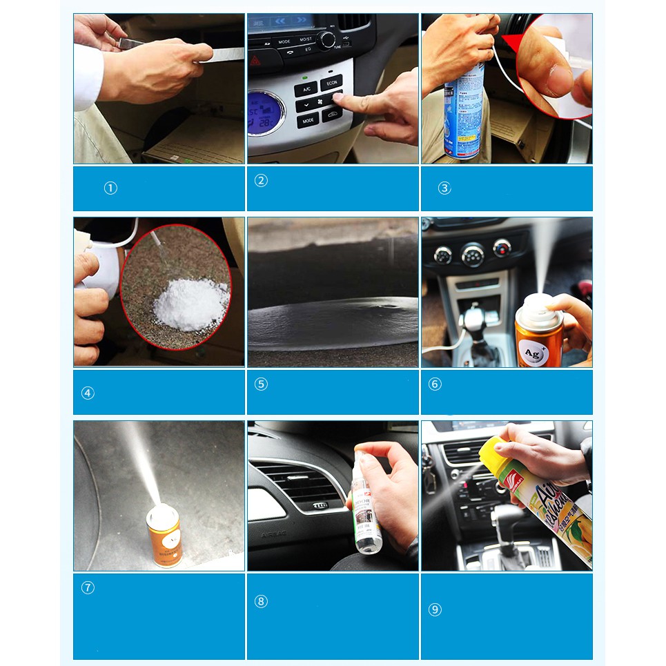 Full set khử mùi Nano điều hòa, nội thất, nước hoa