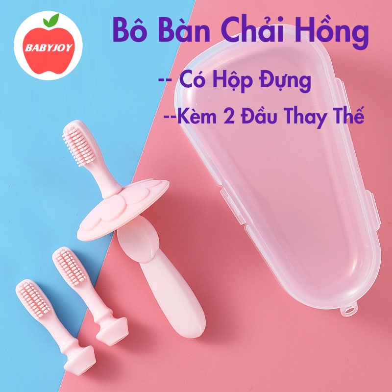 Bàn Chải Đánh Răng Cho Bé, Bàn Chải Đánh Răng Trẻ Em Silicon Cho Bé Siêu Mềm Và Massage Nướu Nhà BabyJoy