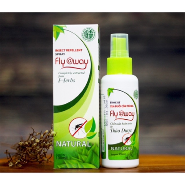 BÌNH XỊT XUA ĐUỔI CÔN TRÙNG CHIẾT XUẤT HOÀN TOÀN THẢO DƯỢC FLY AWAY 60ml/100ml - [Quầy Thuốc Bảo Lâm] -[Chính Hãng]