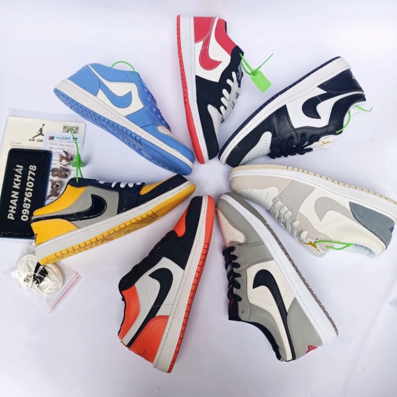 [FREE SHIP] Giày Sneaker JD 1 màu cam đen Thấp cổ nam nữ full box bill | BigBuy360 - bigbuy360.vn