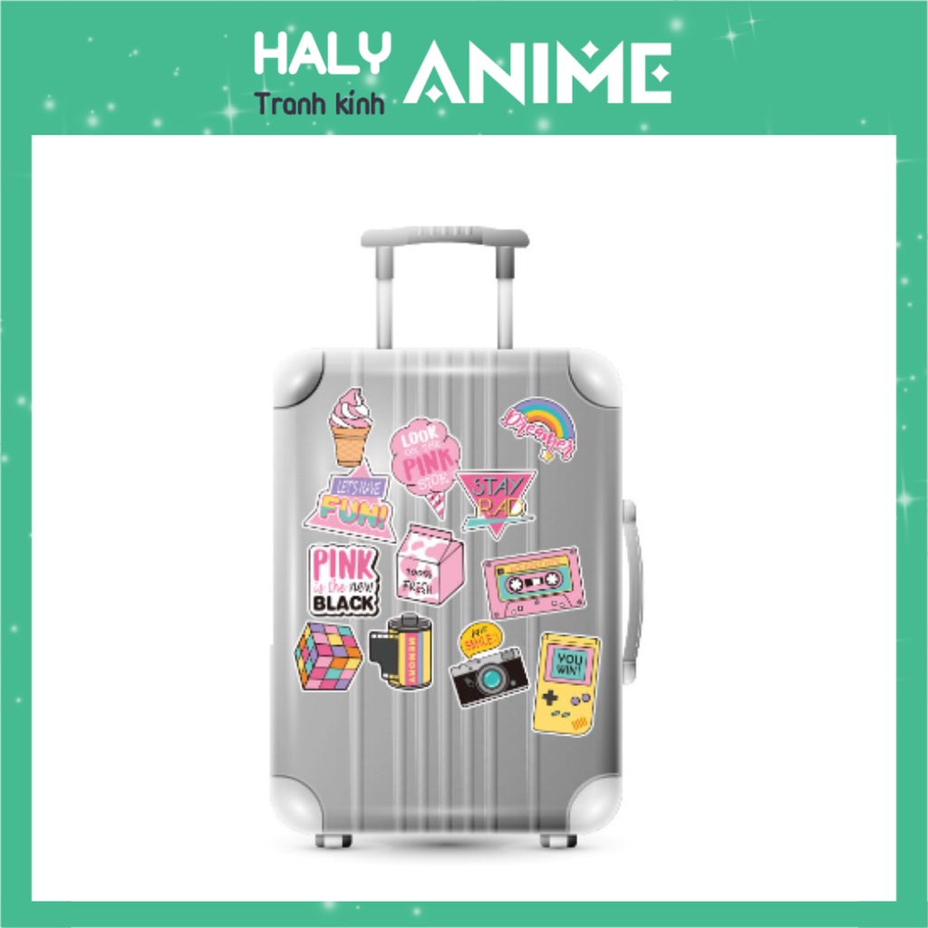 Hình dán sticker anime Spy x Family, set stiker Anya cute, dễ thương dán mũ bảo hiểm, vali, laptop, chống nước