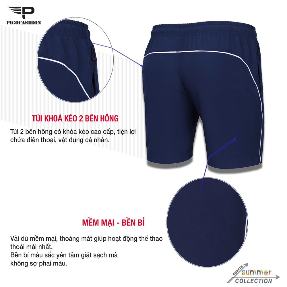 Quần short gió co giãn nam trẻ trung, năng động mặc nhà hay thể thao đều được Pigofashion SPMQTTN06