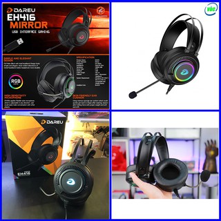 Tai nghe Gaming DareU EH416 Led RGB - Cổng USB - Âm thanh giả lập 7.1 - Bass siêu căng - Bảo hành 12 tháng
