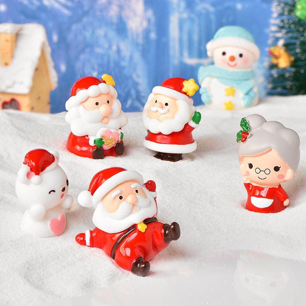 Mô Hình Người Tuyết Mini Dễ Thương Tinh Tế Trang Trí Tiểu Cảnh Dịp Giáng Sinh
