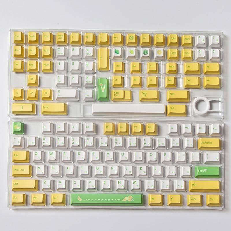 Lemon Keycap CHERRY Profile Dye-Sublimation 139 Phím Keycaps PBT dày cho Bàn phím cơ MX Switch