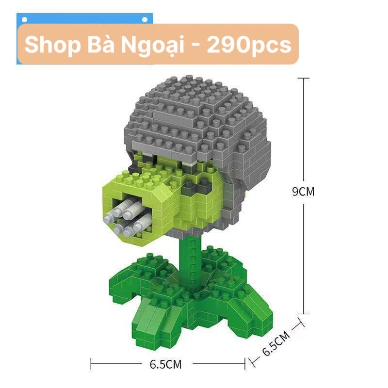 (Có sẵn) bộ lắp ghép, legoo, lắp ráp nhiều chi tiết nhân vật plants vs zombies nhỏ xinh loại micro