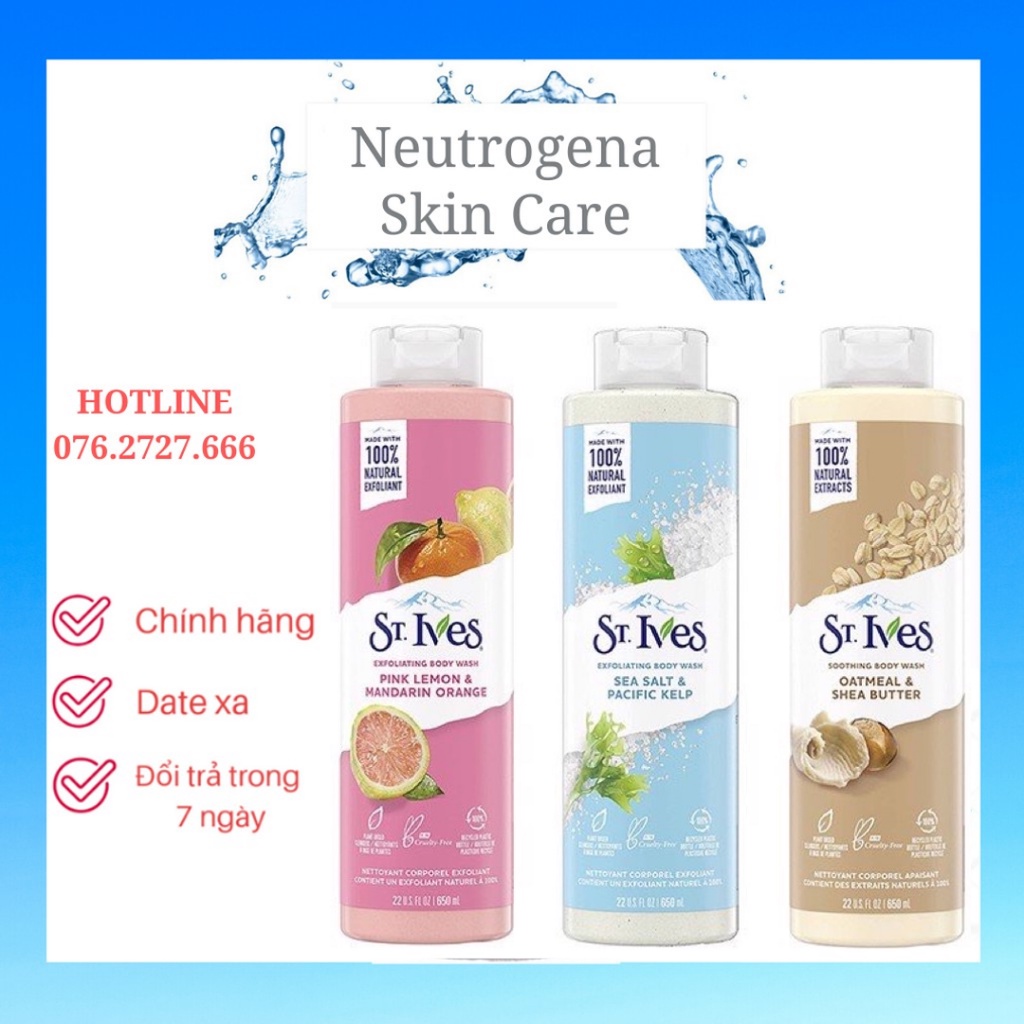 [Đủ Mùi] Sữa Tắm Toàn Thân ST.Ives (650ml)