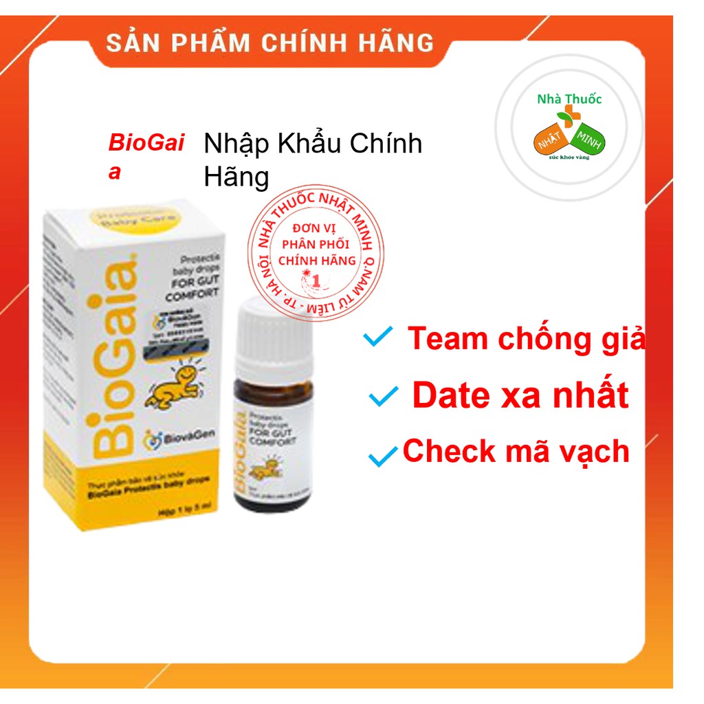 Men Vi Sinh Biogaia Protectis Baby Drops Men Uống 5ml Tăng Cường Hấp Thu Miễn Dịch, Hết Táo Bón